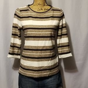 J.crew.3/4 sleeve top.